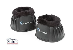 OVER REACH BOOTS FLEECE TOP Shires Arma Fleece Topped Cushioned Protection BLACK - Picture 1 of 9