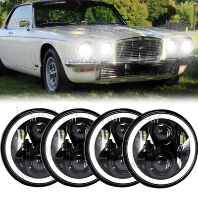 Faros LED cromados alto/bajo haz sellado para Jaguar XJ6 XJS XJ12 4 piezas 5,75" pulgadas Foto 1 de 4