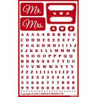 21-1645 Over N Over Glass Etching Stencil, 5-Inch By 8-Inch, Mr. And Mrs.