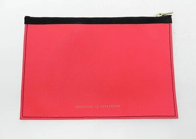 Bolso sin asas Ampersand as Apostrophe de cuero rojo a presión con cremallera Foto 1 de 4