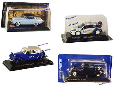 Prize of 4 model Cars PEUGEOT 402 CITROEN Traction FORD Focus SIMCA collectibles - Image 1 of 4
