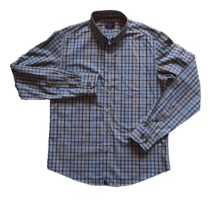 UNTUCKit Shirt Gray Plaid Casual Button Up Long Sleeve Shirt Men's Size: M - Picture 1 of 5