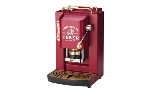 Faber Coffee Macchina da Caffè Pro Mini Deluxe Cialde 44 mm Cherry Red Ottone 1 - Immagine 1 di 1
