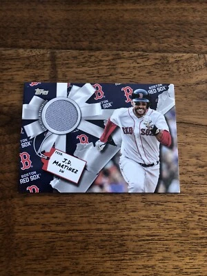 2019 Topps Holiday J.D. Martinez Walmart Mega Box Holiday Relic # WHR-JM - Image 1 of 2