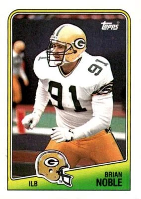 1988 Topps #321 Brian Noble Rookie Green Bay Packers - Image 1 of 2
