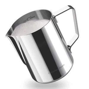 Milk Frother Cup Frothing Pitcher: Stainless Steel Espresso Steaming Pitcher 12 - Picture 1 of 8