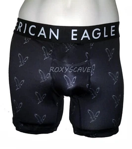 NWT AMERICAN EAGLE OUTFITTERS MENS 6" EAGLES FLEX TRUNK AEO BLACK BOXER BRIEFS - Picture 1 of 1