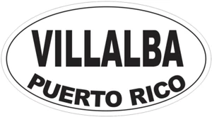Villalba Puerto Rico Oval Bumper Sticker or Helmet Sticker D4141 - Picture 1 of 1