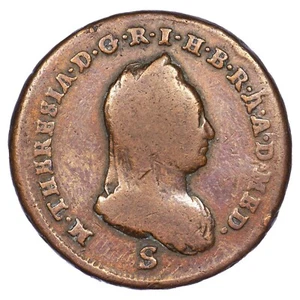 Italie 1 soldo 1777 Milan Marie-Thérèse cuivre pièce de monnaie italienne - Imagen 1 de 2