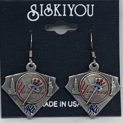 New York YANKEES бейсбол MLB подвеской серьги официальный олова подвеска команды цвета - Изображение 1 из 4
