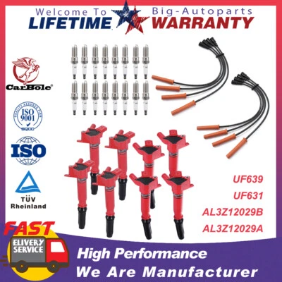 Juego de 8 bobinas de encendido y bujías y cables para Ford F250 Super Duty 2011-17 6,2 L Foto 1 de 4