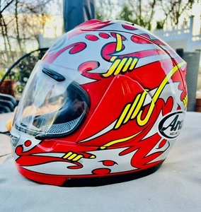 Vintage 02’ Arai RX-7RR4 Nicky Hayden “Wired” Red Full Face Helmet Size Medium - Picture 1 of 14