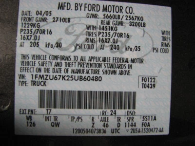 Bomba de dirección asistida usada se adapta a: Ford Explorer 2005 4 puertas Sport Trac grado A Foto 1 de 4