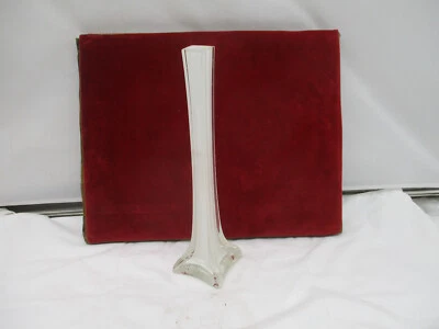 Designer Glas Vase – Dekorativ „Flöte Quadrat“ Weiß/Transparent – 30x10 cm - Bild 1 von 4