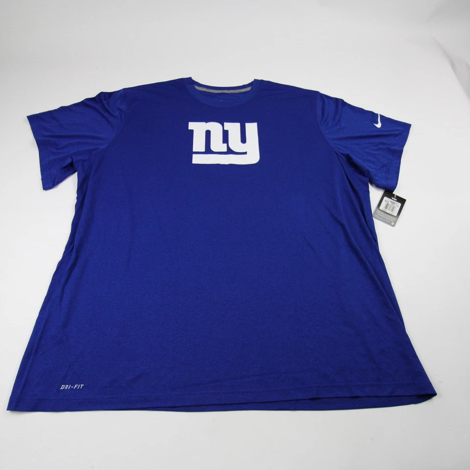 Camisa masculina azul manga longa New York Giants Nike NFL On Field Dri-Fit nova - Imagem 1 de 1