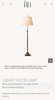 Restoration Hardware Floor Lamp Library Dimmer Adjustable Bronze Vintage  - Image 1 of 4