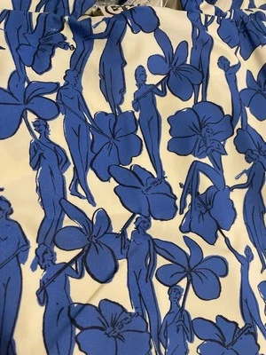 Novo com etiquetas Tory Burch nó estampado peça única hibisco azul 50735, tamanho P $258 - Imagem 1 de 4