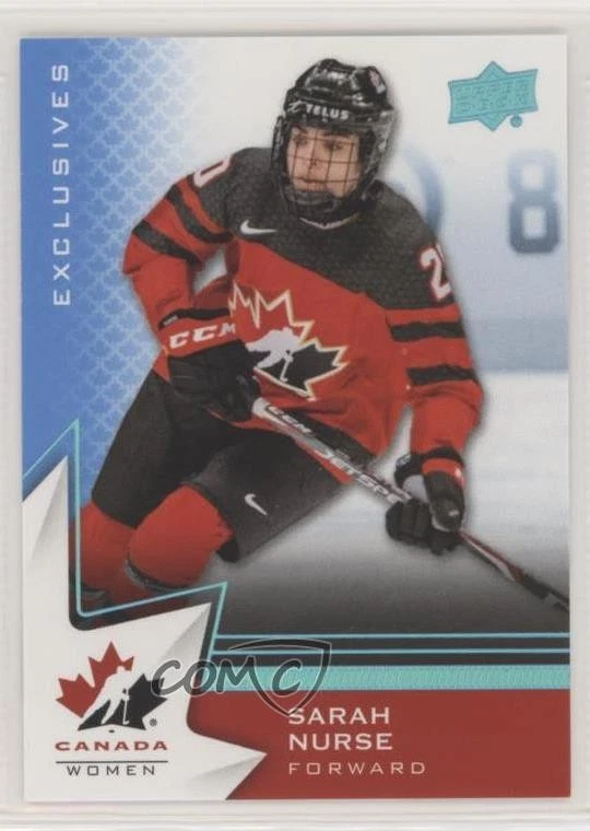 2020-21 Upper Deck Team Canada Juniors Women's WC Blue Sarah Nurse #61 - Image 1 of 2