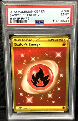 Basic Fire Energy 230/197 Hyper Rare - PSA 9 - Obsidian Flames - Pokémon TCG - Image 1 of 2