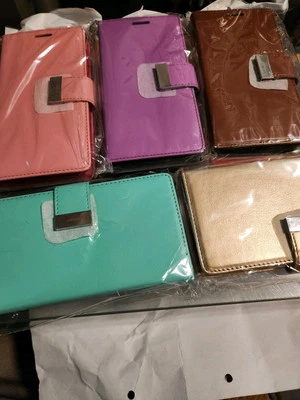 Case For S22 S7 S6 S7edge S8 S9 Leather Flip Shockproof Wallet Book Phone Cover - Image 1 of 4