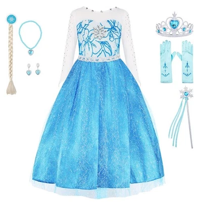 ANONIE Vestido de Princesa Juegos con disfraces Una Pieza Niños Disfraz Niñas Vestido Cumpleaños C 339 Foto 1 de 4