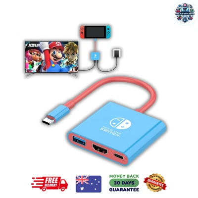 Nintendo Switch Docking Portable TV Dock Station Hub USB-C HDMI USB 3.0 - AUS - image 1 of 4