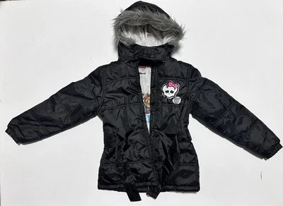 Chaqueta acolchada de invierno Mattel Monster High 2012 con capucha mediana M 7/8 para niñas Foto 1 de 4