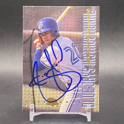 1994 Classic Best Gold #22 Shannon Stewart On Card Auto St. Catharines Blue Jays - Image 1 of 2