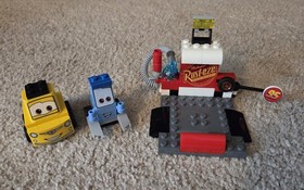 Retired LEGO Juniors Disney Cars 3 Guido & Luigi's Pit Stop 10732, 100% Complete