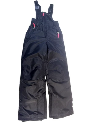 Champion Traje de Nieve Niñas Mono Baberos Esquí Nieve Equipo NEGRO ROSA PEQUEÑO Foto 1 de 4