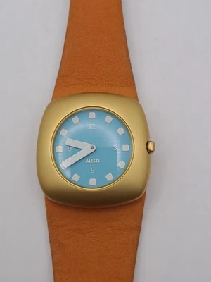 Alessi Stefano Pirovano Ladies Aluminum Quartz Watch Orange Band New Battery - Image 1 of 4