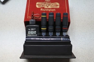 koh-I-Noor Rapidograph 3065-S4 Technical 4 Pen Set Sizes 00, 0, 1, and 2 - Picture 1 of 2
