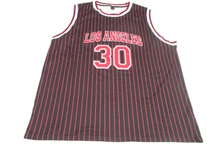 Shein Brand Los Angeles #30 Basketball Jersey Men's XXL Black W/Red Stripes NWOT - Picture 1 of 7