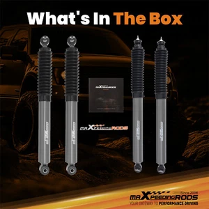 Front 3.5-4.5"& Rear:0-3" Lift Shock Set for Jeep Wrangler TJ 97-2006 - Picture 1 of 14