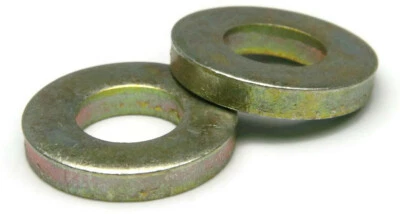 Extra Thick Flat Washers Grade 8 Yellow Zinc - USA Made, SAE Inch Sizes - Image 1 of 3