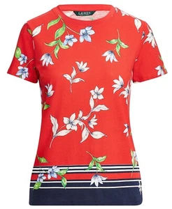 Lauren Ralph Lauren Women's Summer Floral Short Sleeve Top Tee Shirt Size S - Picture 1 of 3