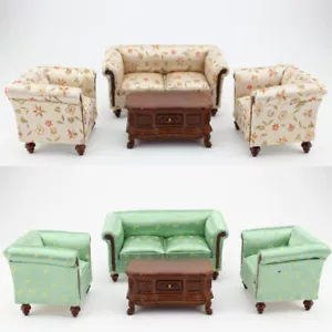1:12 Scale Miniature European Style Sofa Dollhouse Living Room Furniture Model - Picture 1 of 11