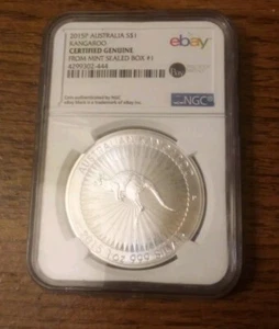 2015 P Australia Silver $1 Kangaroo NGC GENUINE From Mint Sealed Box #1 - Picture 1 of 2