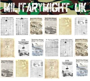 1 32 / 1 35 SCALE ZEITUNGEN US CIVIL WAR DIORAMA MODEL ACTION FIGUR DECALS - Bild 1 von 1