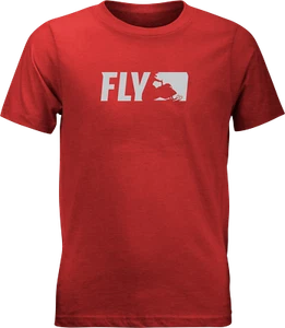 Fly Racing Youth Primary Tee (2022) YX Red - Picture 1 of 1