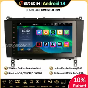 8-Kern DAB+ Android 13 Autoradio GPS Wifi Mercedes Benz CLK-Class W209 C209 A209 - Bild 1 von 20