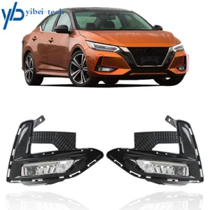 Front Fog Lights LED Lamps w/Cover Switch kits For 2020-2022 Nissan Sentra - Picture 1 of 9