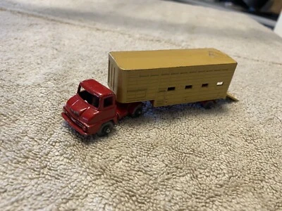 Matchbox Lesney #7 Grey Wheels Tractor Trailer Cattle Truck - Image 1 of 4