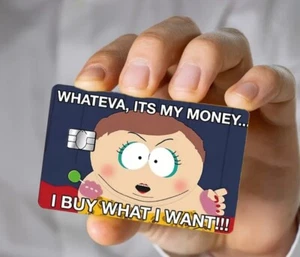 Whateva, It's My Money Credit Card Skin Sticker Humor Fits Debit Credit Card - Picture 1 of 4