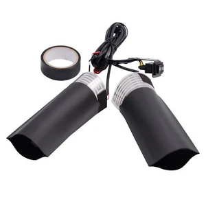 12V Warmer Heated Handlebar Shrinkable Heat Grip Bars Universal For Motorcycle G - Picture 1 of 17