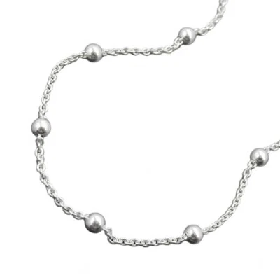 Cavigliera Collana ad Ancora Catena Con 12 Sfera,925 Argento 25cm Argento per - Immagine 1 di 3