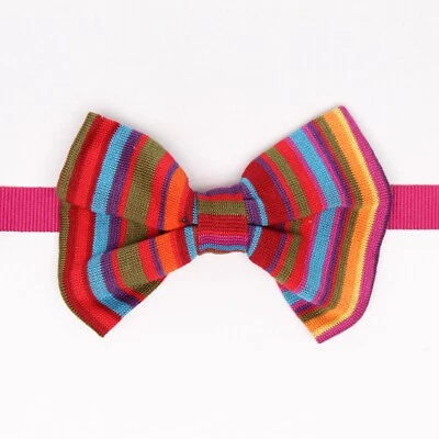 Pajarita de algodón para hombre DePio preatada calcetín pajarita roja rosa naranja azul rayas Italia Foto 1 de 3