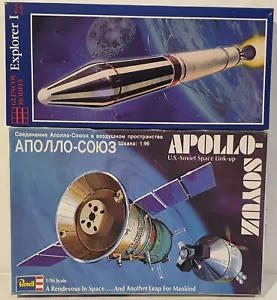 SPACE : APOLLO-SOYUZ 1:96 SCALE MODEL KIT & EXPLORER 1 1:6 SCALE MODEL KIT SET - Picture 1 of 12