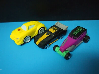 LOTE DE TRES COCHES HOT WHEELS BATMAN JOKER TRANSFORMERS McDonalds  Foto 1 de 4