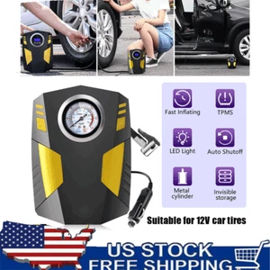 Schwerlast Tragbarer Luftkompressor Auto Reifenfüller Elektrische Pumpe Auto 12V - Bild 1 von 13